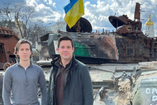 Ian Miller and Evan Platt in Ukraine